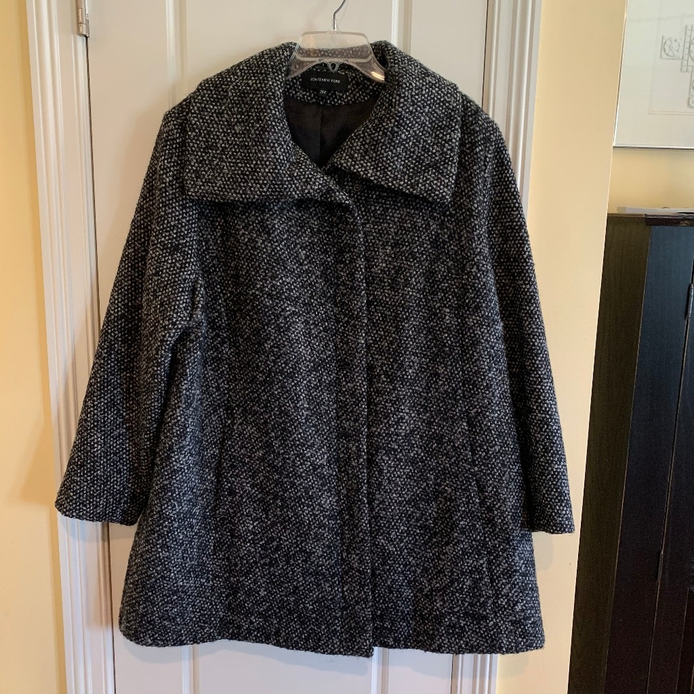 Jones New York Tweed Swing Coat
